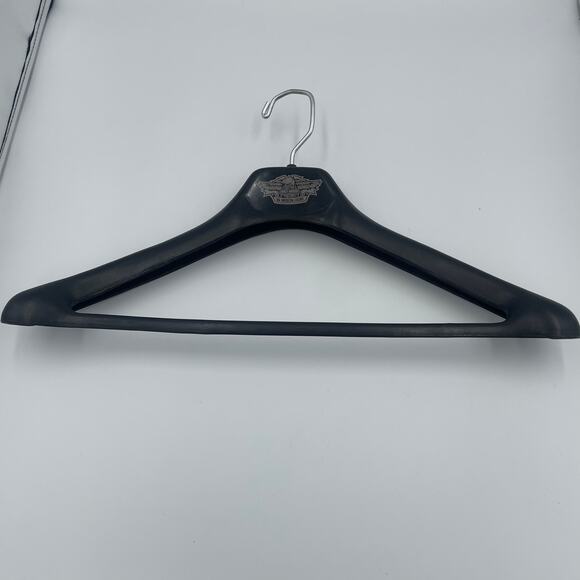 Harley Davidson Black Clothing Leather Coat Vest Chaps Jacket Hanger - Picture 1 of 4